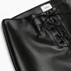 Aritzia ‘Wilfred’ Vegan Leather Lace-up Elementary Pant